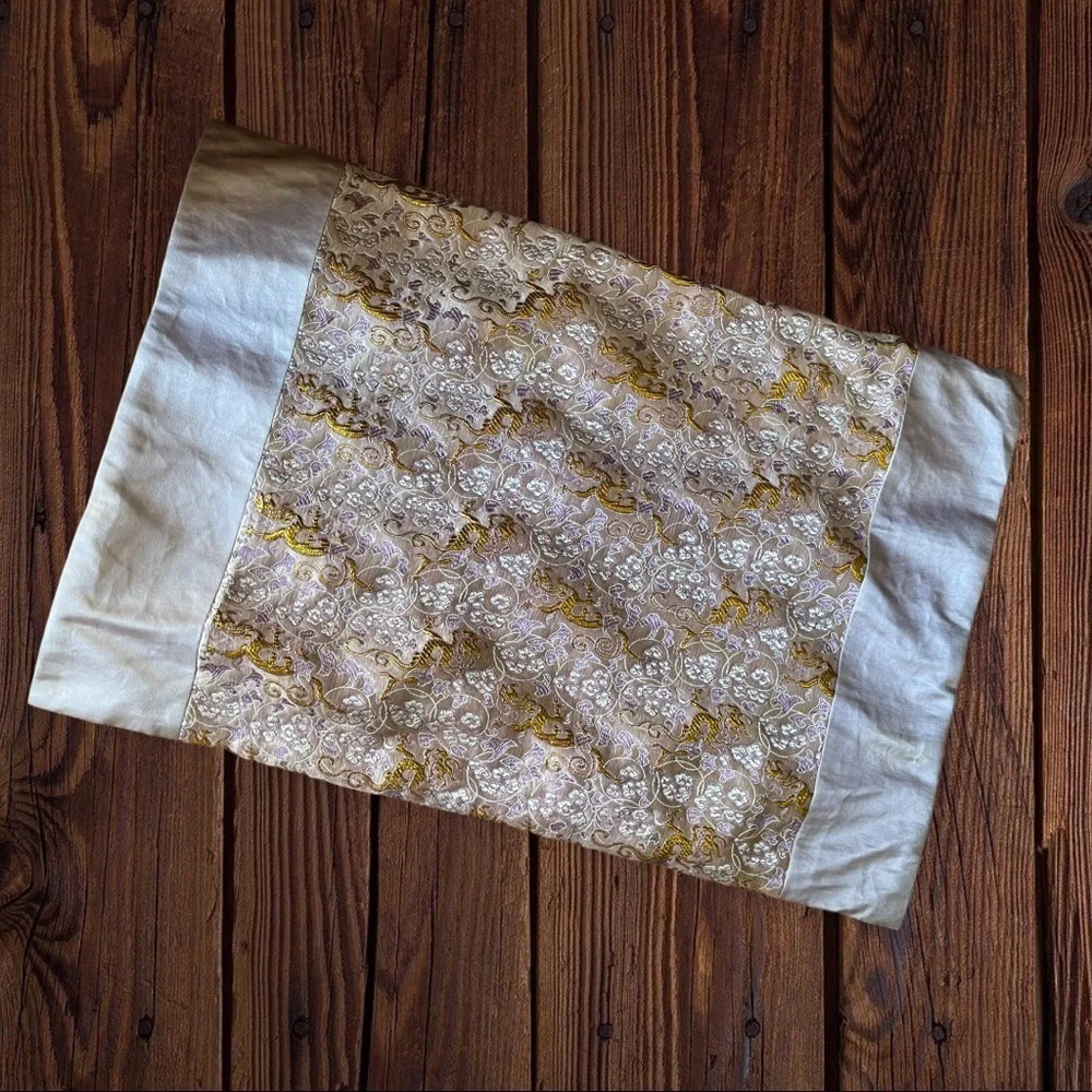 Brocade Gold Dragon Placemats 6 Chopstick Bags